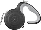 Retractable Dog Leash, 10Ft Nylon Tape, 360° Tangle-Free, Ergonomic Lightweight Handle for Small & Medium Dogs (Black)