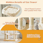 DUMOS 66 Inch Large Cat Tree Tower with Scratching Posts, Multi Level - Image 4