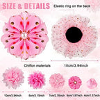Hoteam 50 Pcs Dog Collar Flowers Bows Accessories, Pink - Image 2