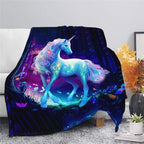 Unicorn Blanket Unicorn Throw Blanket Gifts for Girls Women Kids Adults Super Soft Cozy Plush Fluffy Fuzzy Fleece Blanket Home Decor 40''X50'' - Image 3