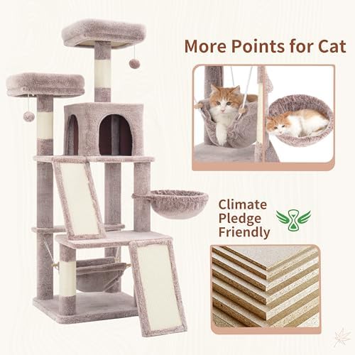 Gitelsnour Cat Tree Tower Multi-Level with 2 Scratching Boards, GCT022MU - Image 5