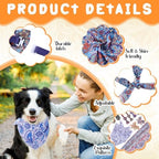 Reginary 120 Pcs Paisley Dog Bandanas Bulk Dog Bows Set Bow Ties Cat Scarf Colorful Washable Triangle Pet Kerchief Cute Bib for Summer Small Medium Large Pets Grooming Accessories Costume - Image 3