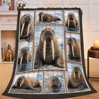 Walrus Blanket, Arctic Animal Throw Gift for Kids Adults 60"X50" by Unknown