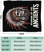 Native American Blanket for Girls Women Boys Men Adults Kids Soft Cozy Fleece Indian Skull Throw Blankets Gifts Warm Flannel Plush Lightweight Decor for Couch Bed Sofa 60"X50" - Image 7