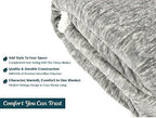 PAVILIA Sherpa Throw Blanket for Couch Sofa Bed, Melange Light Gray, 50x60 - Image 6