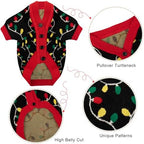 Dog Christmas Sweater Red Plaid Cardigans Dog Christmas Outfit Soft Warm Knitted Pet Clothes Cold Weather Puppy Clothes for Small Medium Large Dogs Cats - Image 6