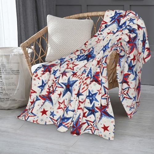 American Patriotic Fuzzy Throw Blanket for Women Men Girls Boys Soft Cozy Fleece Blankets for Bedroom Living Rooms Sofa Couch 50"x40" - Image 7