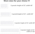 Clear Freestanding Dog Gate for Indoor Use,Pet Gates for Doorways no Drilling,Acrylic Foldable Dog Gate for Stairs with Support Feet (3Panel - 60''W x 23''H)