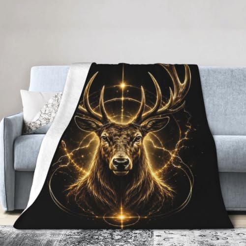 Deer Antler Blanket Wildlife Deer Throw Stuff Gifts 50"x40" - Image 2