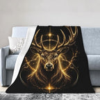 Deer Antler Blanket Wildlife Deer Throw Stuff Gifts 50"x40" - Image 2