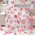 Breling Pink Ocean Beach Throw Blanket Seashells Starfish 50x60 Inch by Breling