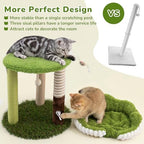 Woochpet Cat Scratching Post with Cat Bed,Cat Scratcher Tree,Small Cat Tree - Image 2