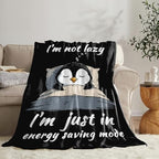 Penguin Blanket for Girls Women Boys Men Adults Kids Soft Cozy Fleece Sleeping Penguin Throw Blankets Gifts Warm Flannel Plush Lightweight Decor for Couch Bed Sofa 60"X50" - Image 4