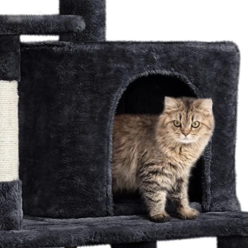 Yaheetech 63in Sturdy Large Cat Tree for Indoor Heavy Cats, Tall Tower - Image 6
