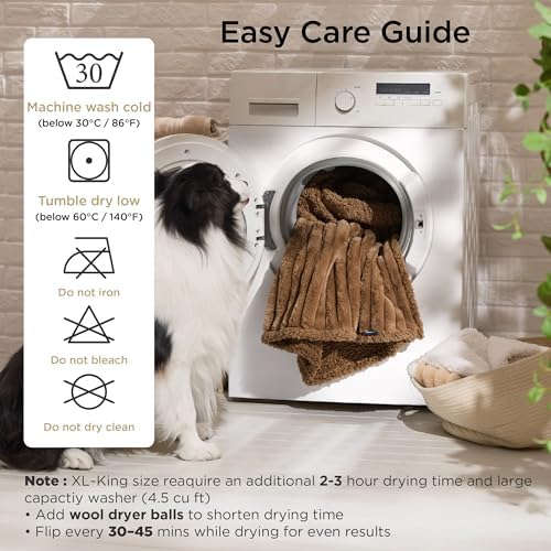 Bedsure ComfyFleece® Waterproof Blanket for Bed, Twin（60"x80"）Camel Brown - Image 6