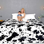 Queen Size Blanket, Black and White, 90x90 Inches - Image 4