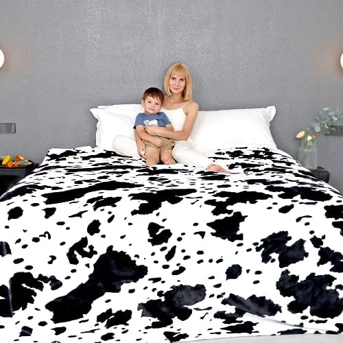 Queen Size Blanket, Black and White, 90x90 Inches - Image 4