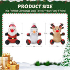 Newget 3Pcs Christmas Squeaky Dog Toys, Plush Dog Toys with Crinkle Paper - Image 3