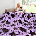 Purple Fleece Blanket King Size, 90x108inch by IMUKU