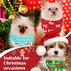 40 Pcs Christmas Dog Bandanas Bulk Adjustable Xmas Dog Scarves Bibs Triangle Reversible Puppy Bandana Pet Neckerchief Scarf Washable Cat Scarf for Small Medium Large Dogs Pet Grooming Accessories - Image 5