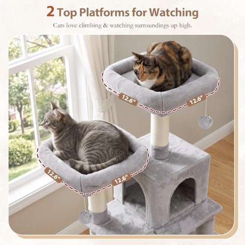 Gitelsnour Cat Tree, 71'' Tower for Large Cat with Scratching Post, GCT032W - Image 4