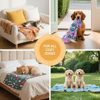 Luciphia 1 Pack 6 Dog Blankets Cat Soft Fluffy Fleece Pet Blanket Warm Cute Print Design Puppy Kitten Doggy Bone Small(23"x16") - Image 3