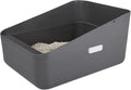 Sfozstra Open Cat Litter Box:Odor Reducing Anti Splash Design | Under 13 lbs Cats/ABS Material/Removable Liner & Sifting Tray/Leak-Proof/Odor-Reducing/Easy-Clean