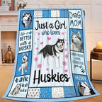 Husky Throw Blanket Husky Puppy Stuff Gifts for Dog Lover Kids Girls Boys Adults Women Men Soft Cozy Warm Plush Fluffy Fuzzy Fleece Blanket Decor 60''X80'' - Image 3