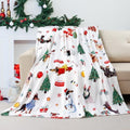 Tupmnbry Christmas Throw Blanket Cute Christmas Dogs Blanket Super Soft Flannel Fleece Blankets Winter Plush Fuzzy Warm Bed Blankets Xmas Holiday Decor for Couch Bed 50"X60" by Tupmnbry