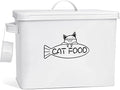 Vumdua Large Dog and Cat Food Storage Container, Farmhouse Pet Food Storage Containers with Lid and Dry Food Scoop, Durable Airtight Cat Container 12-13 lbs Capacity, Great Gift for Pet Owners