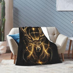 Deer Antler Blanket Wildlife Deer Throw Stuff Gifts 50"x40" - Image 5