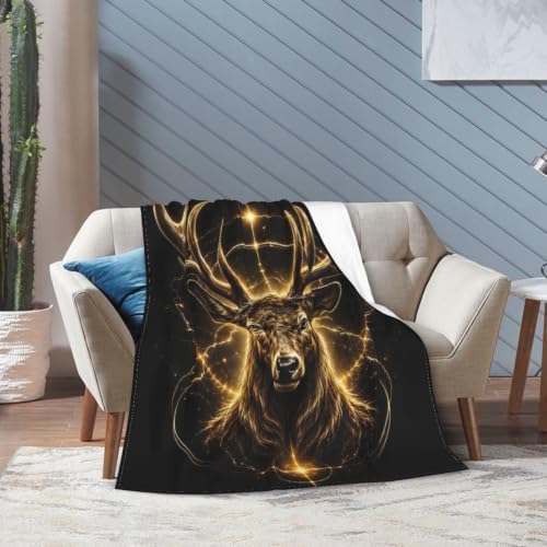 Deer Antler Blanket Wildlife Deer Throw Stuff Gifts 50"x40" - Image 5