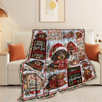 Dachshund Christmas Throw Blanket Cute Dog Holiday Gifts 50''x60'' - Image 4
