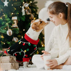 Dog Christmas Sweater Red Plaid Cardigans Dog Christmas Outfit Soft Warm Knitted Pet Clothes Cold Weather Puppy Clothes for Small Medium Large Dogs Cats - Image 4