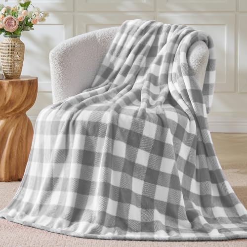 BEDELITE Buffalo Plaid Flannel Fleece Throw Blanket for Couch - Image 3