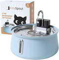 KittySpout 4L Stainless Steel Cat Water Fountain, Cordless Automatic Pet Drinking Dispenser, Quiet Circulating Water Bowl for Cats and Small Dogs, Dishwasher Safe, Indoor Use