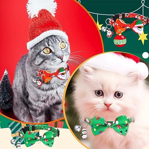 Kacctyen 18 Pcs Holiday Cat Collars Halloween with Bowtie Bell, Small - Image 6