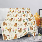 Golden Retriever Throw Blanket Golden Retriever Puppy Stuff Gifts for Dog Lover Kids Girls Boys Adults Women Men Soft Cozy Warm Plush Fluffy Fuzzy Fleece Blanket Decor 50''X60'' - Image 4