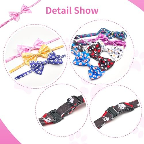 Paw Print Dog Bow Ties Bulk for Large Dogs 30 Pack 5.1"*3.1" L - Image 3