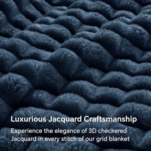BEDELITE Navy Blue Fleece King Size Throw Blankets for Bed, 108x90 Inch - Image 6
