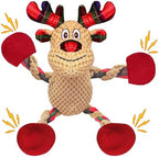 Christmas Plush Squeaky Dog Toy With Crinkle Paper, Cute Puppy Toys With Cotton, Durable Interactive Chew Toys for Small Medium Large Breed by Motsamla