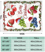 Berry Fruit Blanket for Girls Women Adults Kids Soft Cozy Fleece Funny Christmas Strawberry Blueberry Grape Throw Blankets Gifts Warm Flannel Plush Lightweight Decor for Couch Bed Sofa 60"X50" - Image 7