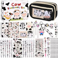 36Pcs Cute Cow Stationery Set Birthday Gifts for Boys Girls Back to School and Classroom Rewards Office Supplies with Cow Muticolor Pen, Pencils, Erasers, Sticky Notes etc. by Unknown