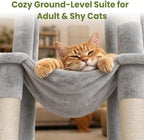 Cat Tree Tower for Indoor Large Adult Cats, 73in Tall Heavy Duty with Perch - Image 5