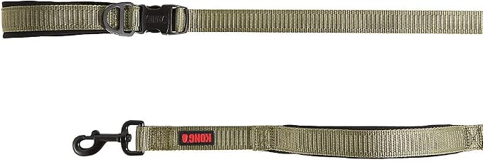 KONG Comfort Ultra Durable Traffic Padded Handle Hands Free Quick Control Leash 6' (Green)