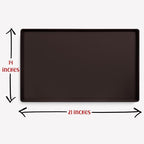 DogBuddy Dog Food Mat – Waterproof Dog Bowl Mat for Food and Water, Silicone Pet Feeding Mats for Floors, Non-Slip Placemat with High Edges for Dogs Bowls, Puppy Essentials (M: 21” x 14”, Coffee)