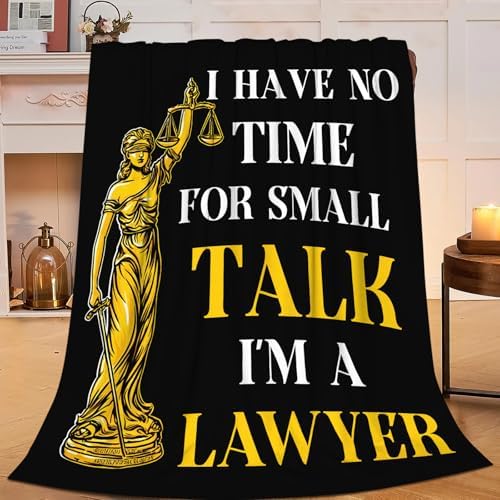 Lawyer Gifts Blanket for Girls Women Boys Men Adults Kids Soft Cozy Fleece Legal Lady Justice Throw Blankets Warm Flannel Plush Lightweight Decor for Couch Bed Sofa 80"X60" by Unknown