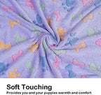 Dono 1 Pack 3 Dog Blankets, Soft Fluffy Fleece Pet Blanket Warm Sleep Mat Paw Print Design Puppy Kitten Throw Blankets Doggy Blanket for Dogs - Image 5