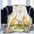 Cute Duck Blanket Duckling Butterfly Floral Throw Gifts 80"x60" by Unknown