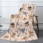 Cute Cats Flannel Fleece Throw Blanket, Cozy Soft Warm Blankets for Couch Bed Travel, for Women Men Kids 50"x40" by Odfovowo
